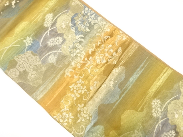 JAPANESE KIMONO / ANTIQUE FUKURO OBI / SILK / WOVEN MICHINAGADORI